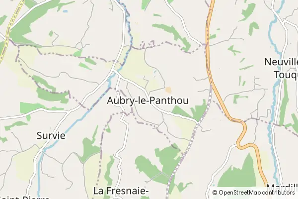 Mapa Aubry-le-Panthou