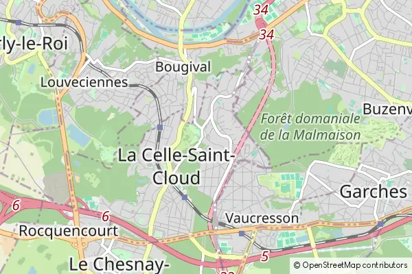 Mapa La-Celle-Saint-Cloud