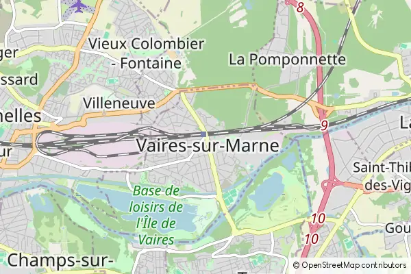 Mapa Vaires-sur-Marne