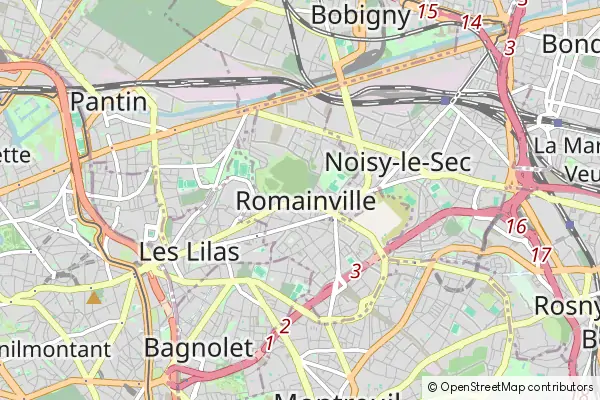 Mapa Romainville