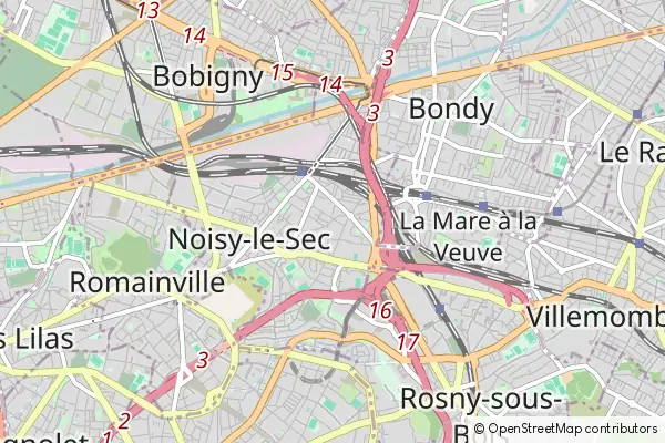 Mapa Noisy-le-Sec