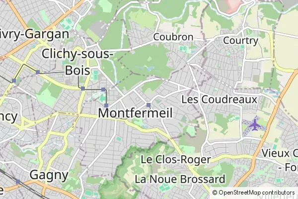 Mapa Montfermeil