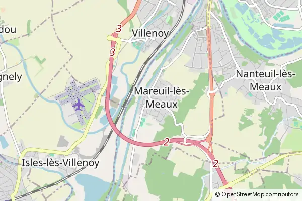 Mapa Mareuil Les Meaux