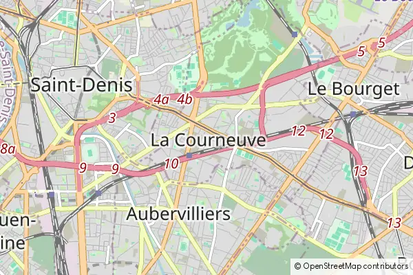 Mapa La Courneuve