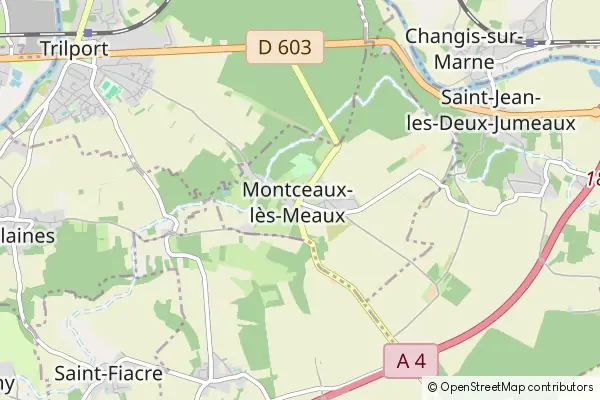 Mapa Montceaux-lès-Meaux