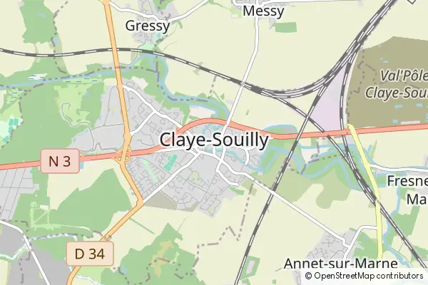 Mapa Claye Souilly