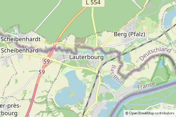 Mapa Lauterbourg