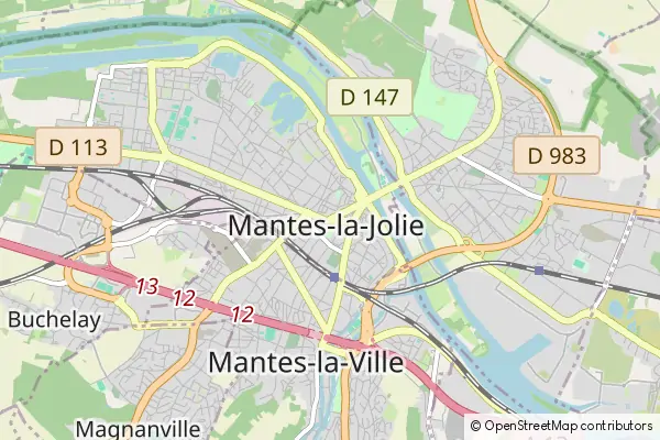 Mapa Mantes-la-Jolie