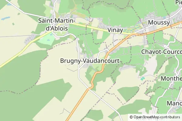 Mapa Brugny-Vaudancourt