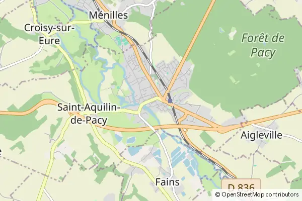 Mapa Pacy-sur-Eure