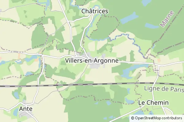 Mapa Villers-en-Argonne