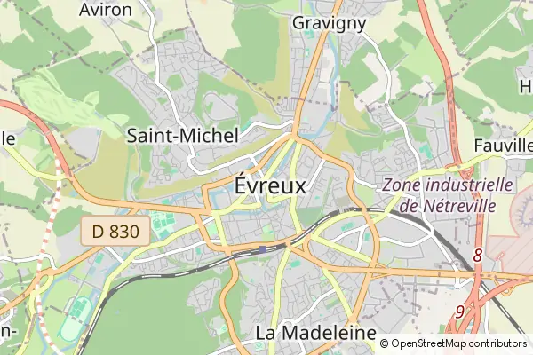 Mapa Évreux