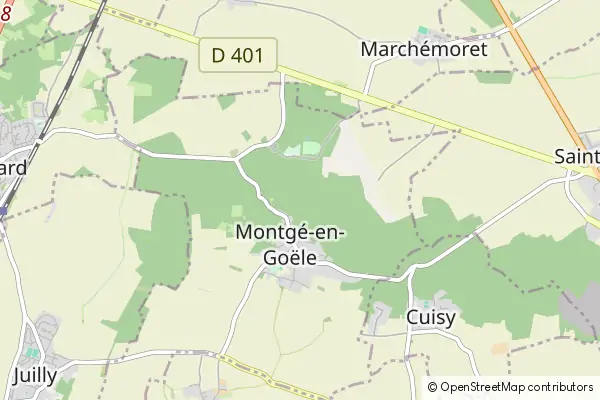 Mapa Montgé-en-Goële