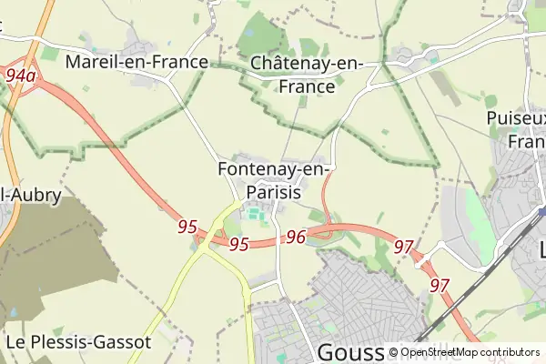 Mapa Fontenay-en-Parisis