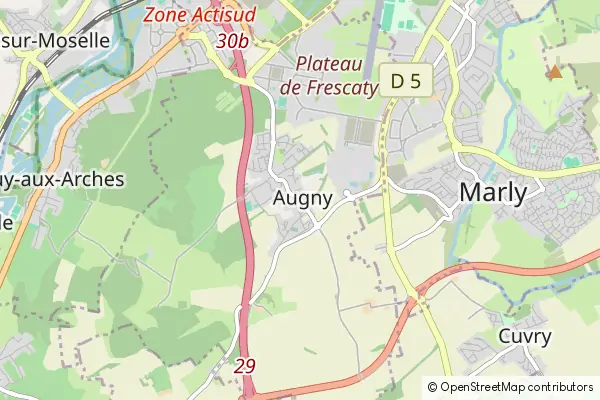 Mapa Augny