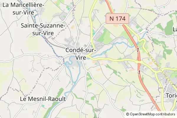 Mapa Condé-sur-Vire