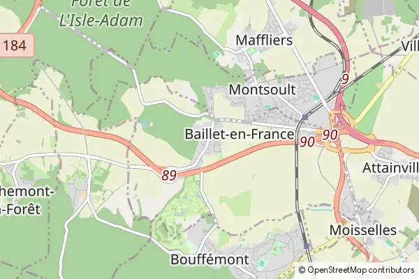 Mapa Baillet-en-France