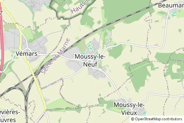 Mapa Moussy-le-Neuf