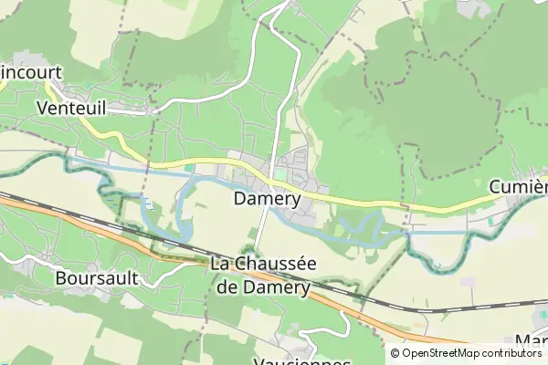 Mapa Damery