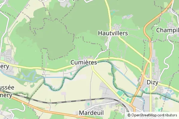 Mapa Cumières