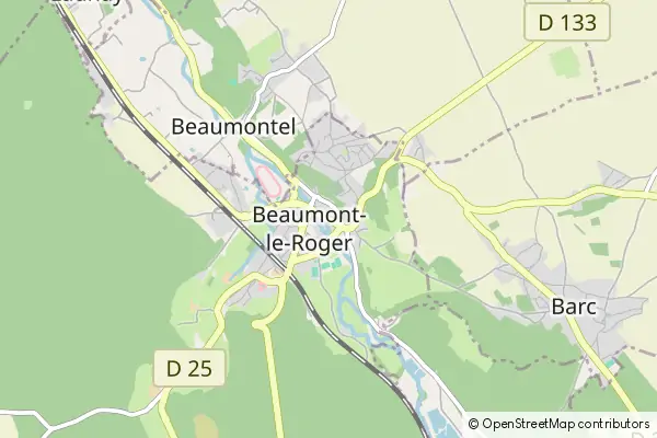 Mapa Beaumont-le-Roger