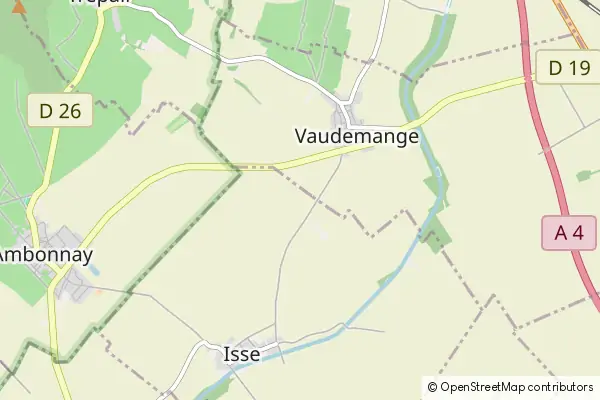 Mapa Vaudemange