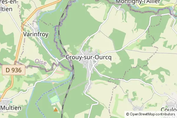 Mapa Crouy-sur-Ourcq