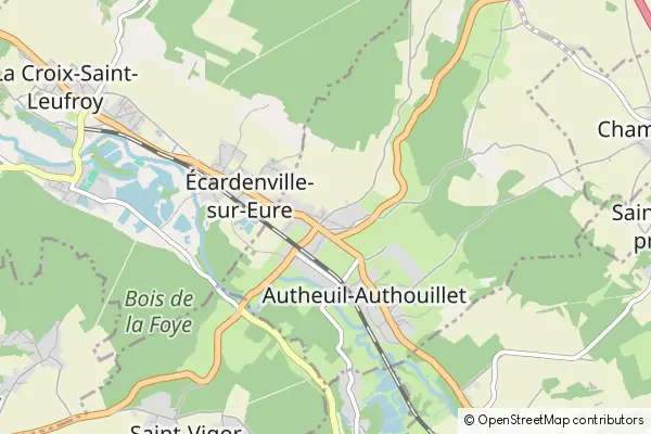 Mapa Autheuil-Authouillet