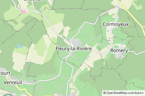 Mapa Fleury-la-Rivière