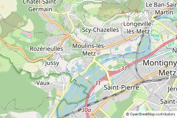 Mapa Moulins-lès-Metz