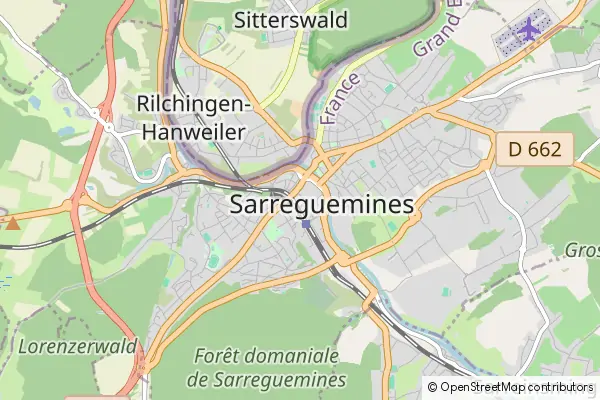 Mapa Sarreguemines