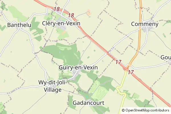 Mapa Guiry-en-Vexin