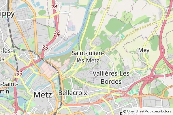 Mapa Saint-Julien-lès-Metz