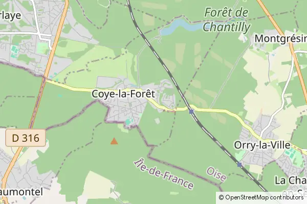 Mapa Coye-la-Forêt