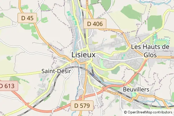 Mapa Lisieux