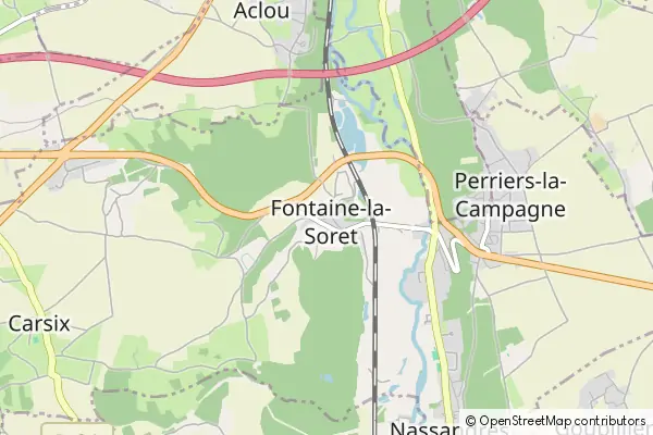 Mapa Fontaine-la-Soret