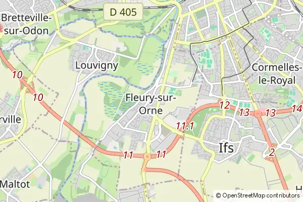 Mapa Fleury-sur-Orne