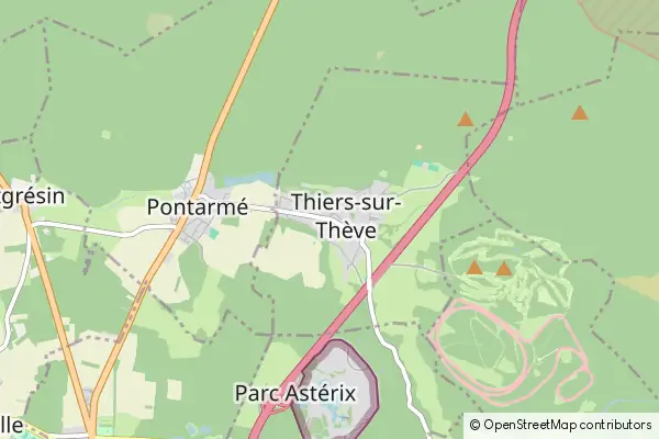 Mapa Thiers-sur-Thève