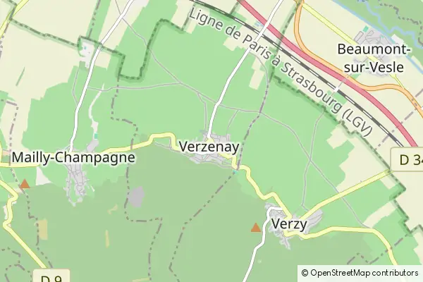 Mapa Verzenay