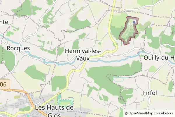 Mapa Hermival-les-Vaux