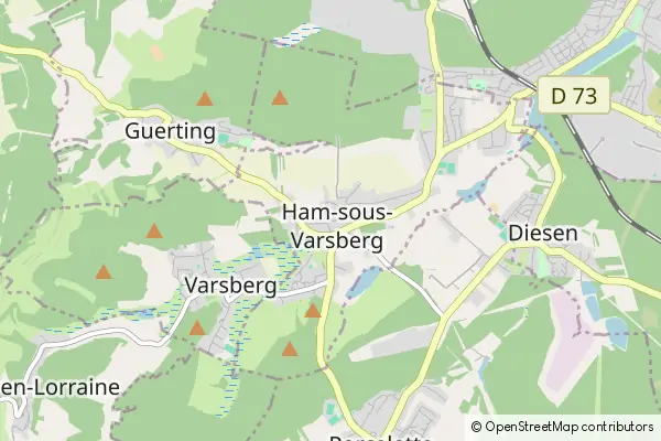 Mapa Ham-sous-Varsberg