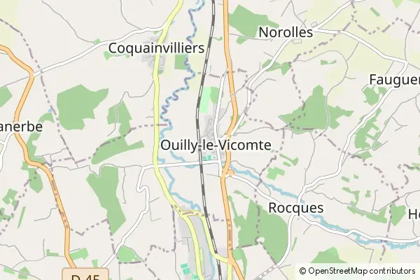 Mapa Ouilly-le-Vicomte