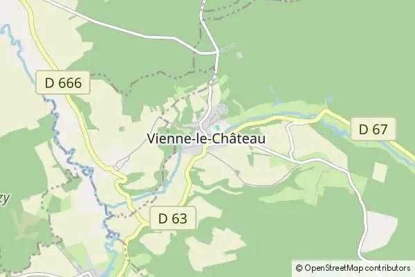 Mapa Vienne-le-Château