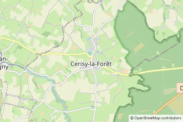 Mapa Cerisy-la-Forêt