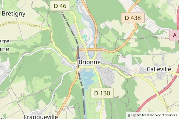 Mapa Brionne