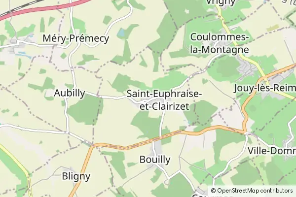 Mapa Saint-Euphraise-et-Clairizet