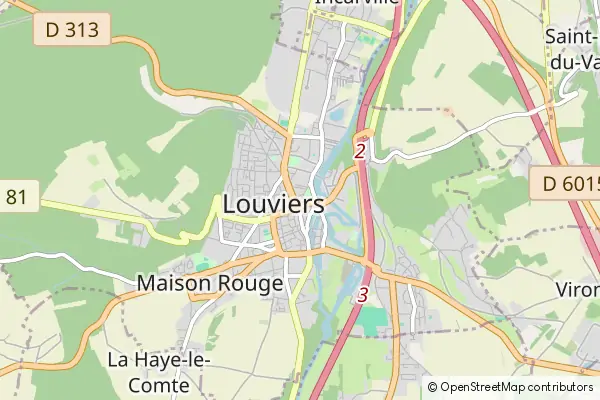 Mapa Louviers