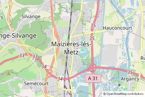 Mapa Maizières-lès-Metz