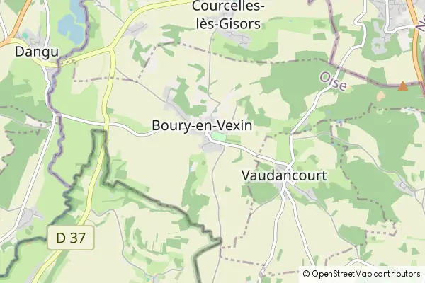 Mapa Boury-en-Vexin