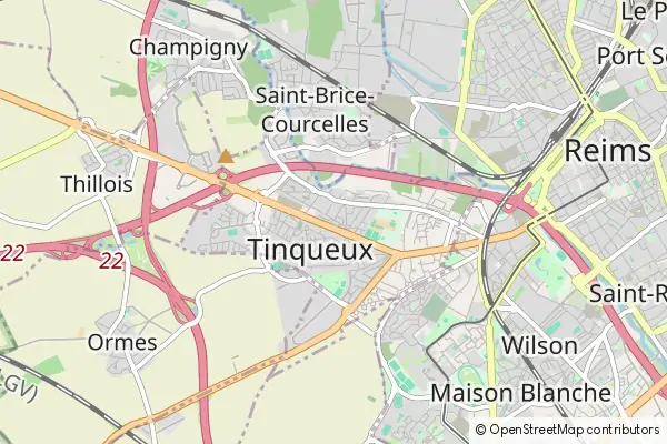 Mapa Tinqueux